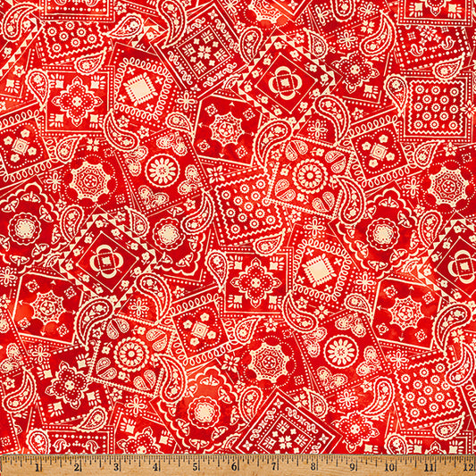 Rodeo Dreams - Red Bandana by Hoffman by the yard 3219