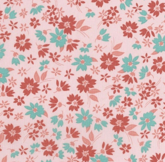 Garden Club Pink/Green Floral by RJR Prints by the YARD