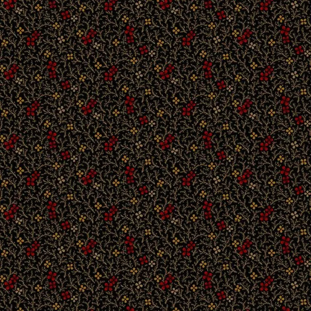 Butternut & Peppercorn II by Pam Buda - Garden Grove Black for Marcus Prints by the YARD 2942 Stitched by Jessi Rose