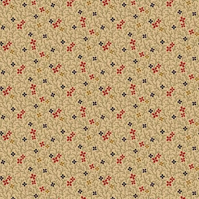 Butternut & Peppercorn II by Pam Buda - Garden Grove Cream for Marcus Prints by the YARD 2938 Stitched by Jessi Rose