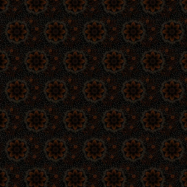 Butternut & Peppercorn Black Floral by Nancy Rink for Marcus Prints by the YARD