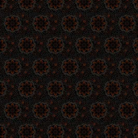 Butternut & Peppercorn Black Floral by Nancy Rink for Marcus Prints by the YARD