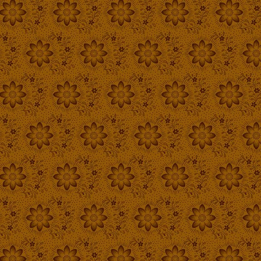 Butternut & Peppercorn Brown Floral by Nancy Rink for Marcus Prints by the YARD