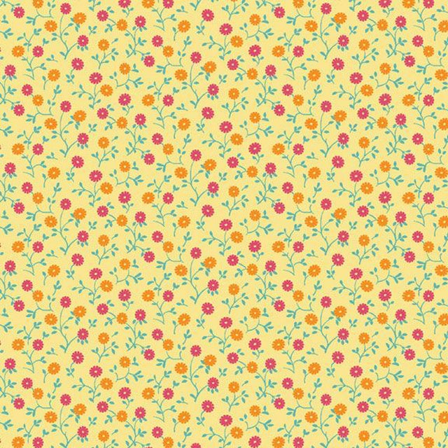 Sunny Days - Yellow/Pink Floral by Marcus Fabrics by the YARD 2778