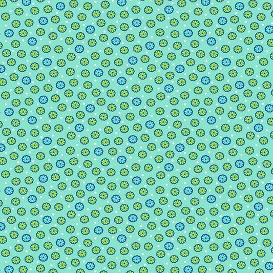 Sunny Days - Green/Blue Floral by Marcus Prints by the YARD 2781