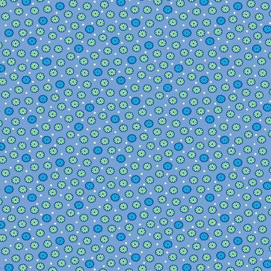 Sunny Days - Blue/Green Floral by Marcus Prints by the YARD 2785