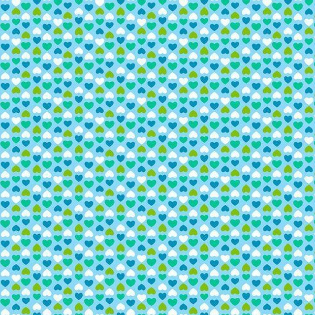 Sunny Days - Blue Hearts by Marcus Fabrics by the YARD 2784