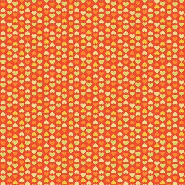 Sunny Days - Orange Hearts by Marcus Prints by the YARD 2776 Stitched by Jessi Rose