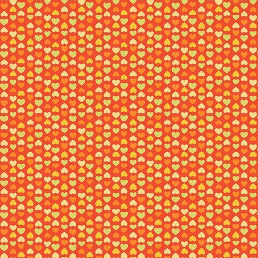 Sunny Days - Orange Hearts by Marcus Prints by the YARD 2776