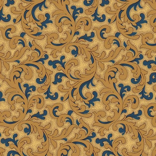 Gold Swirls Vintage Charm by Marcus Fabrics by the YARD