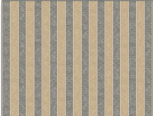 Paper Petals Beige/Gray Stripes by Nancy Rink for Marcus Prints by the YARD