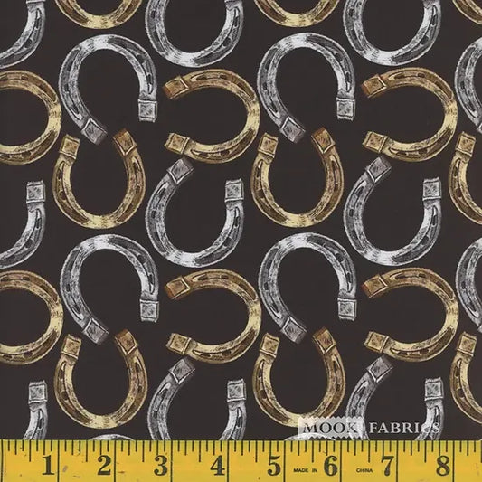 Mook Fabrics - Western Horseshoes by the yard 2459