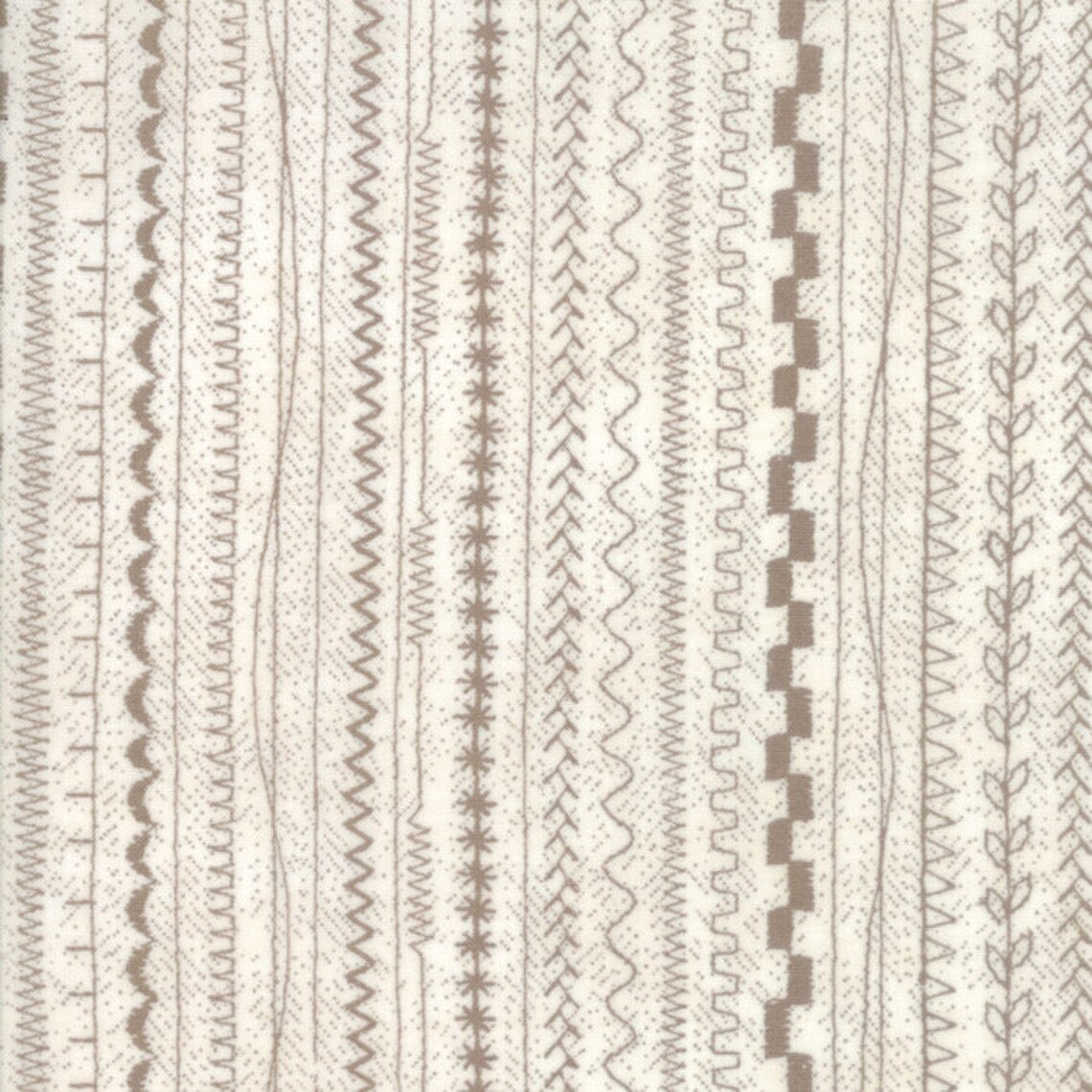 Moda Fabric - Maven Stitches - Taupe by the yard