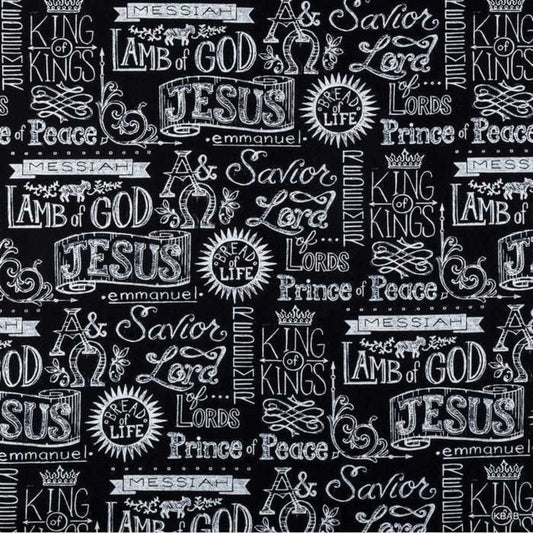 Brother Sister Design Studio - King of Kings Christian fabric by the yard 2810