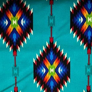 Turquoise Southwest Multi Diamond by the yard 2491