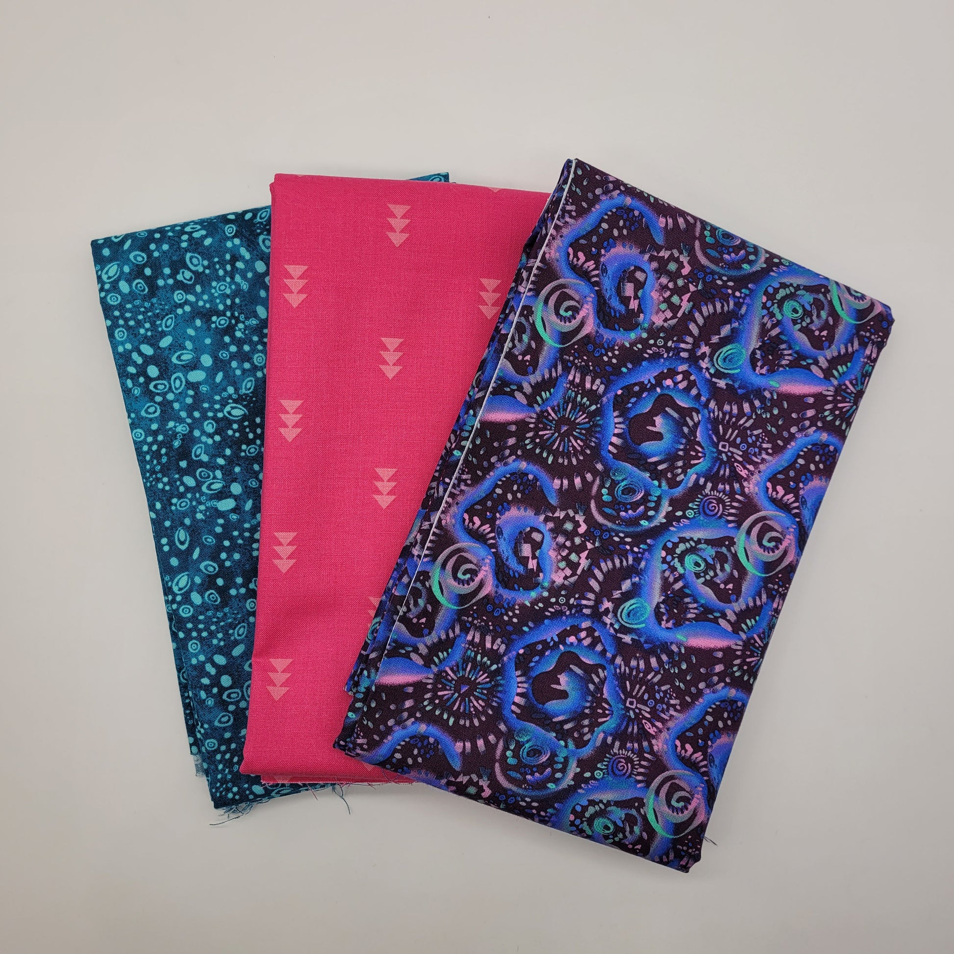 3-Yard Fabric Bundle - 1 Yard of Each of 3 Unique Fabrics -Curated and Specifically Designed for 3-Yard Quilt Patterns- 100% Cotton-70