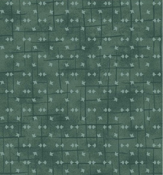 Green Fabric Quilting Cotton Cowgirl Spirit Geo Teal