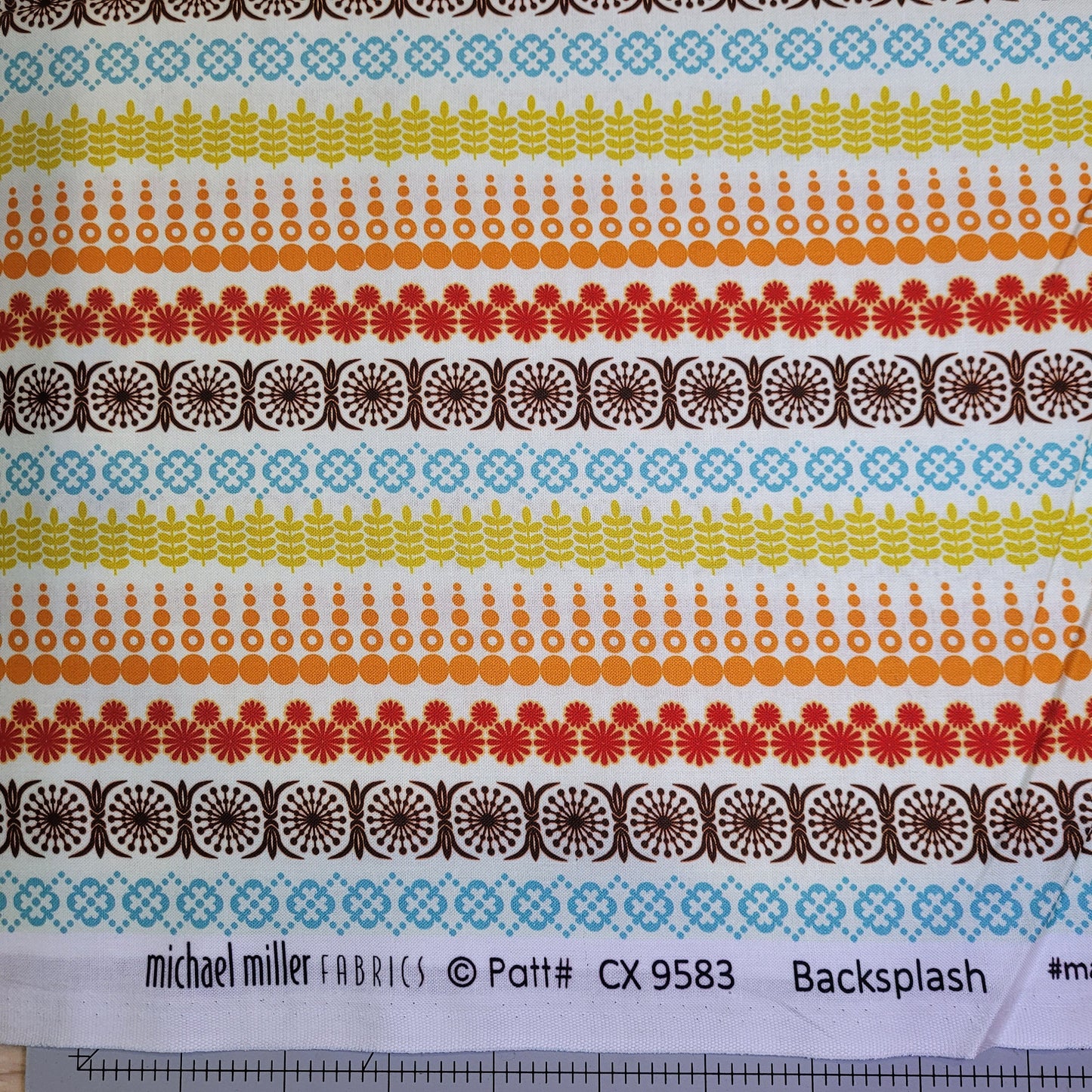 Stripe Fabric Quilters Cotton  Michael Miller backsplash by THE YARD