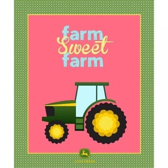 John Deere Farm Sweet Farm Fabric Panel