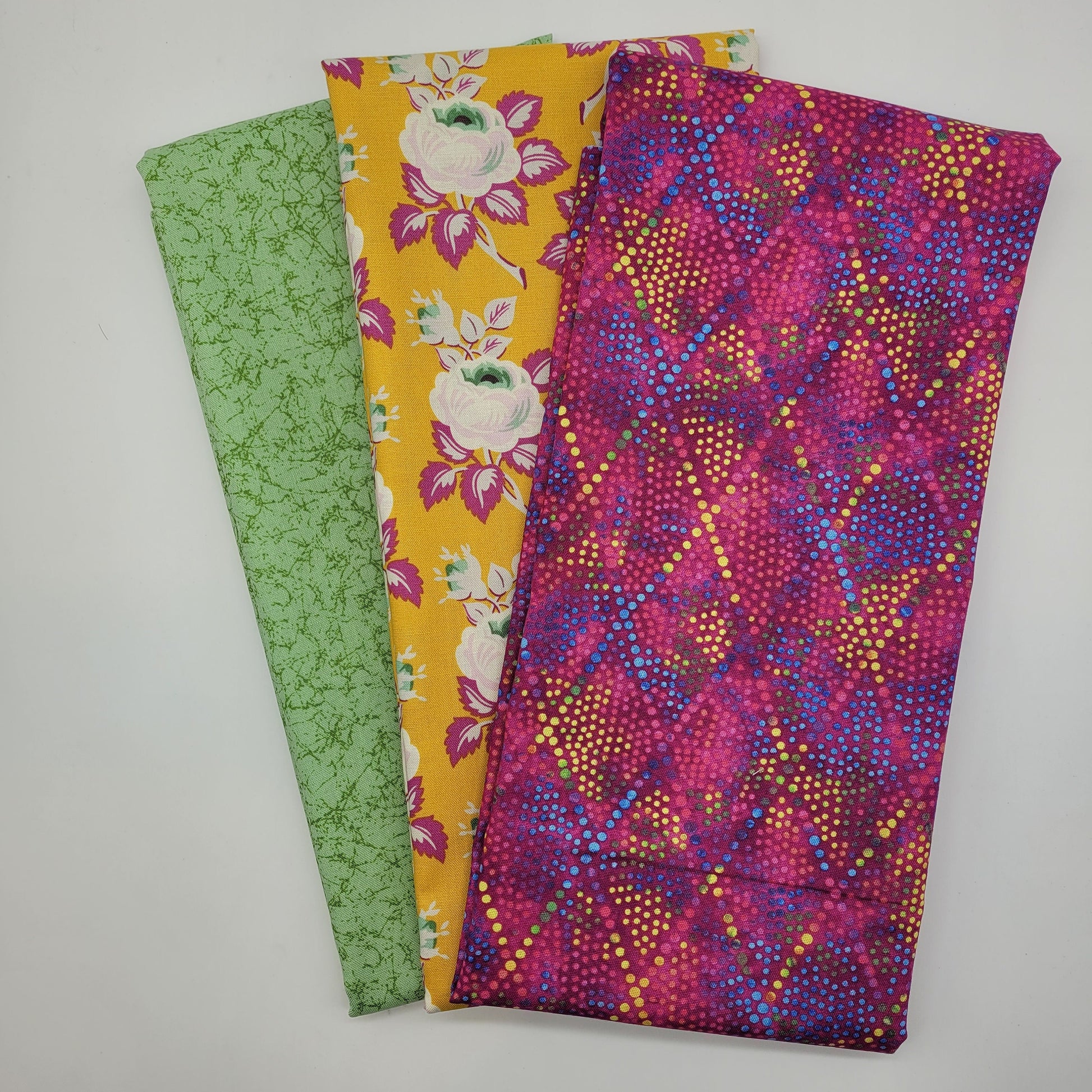 3-Yard Fabric Bundle - 1 Yard of Each of 3 Unique Fabrics -Curated and Specifically Designed for 3-Yard Quilt Patterns- 100% Cotton-95