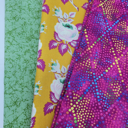 3-Yard Fabric Bundle - 1 Yard of Each of 3 Unique Fabrics -Curated and Specifically Designed for 3-Yard Quilt Patterns- 100% Cotton-95