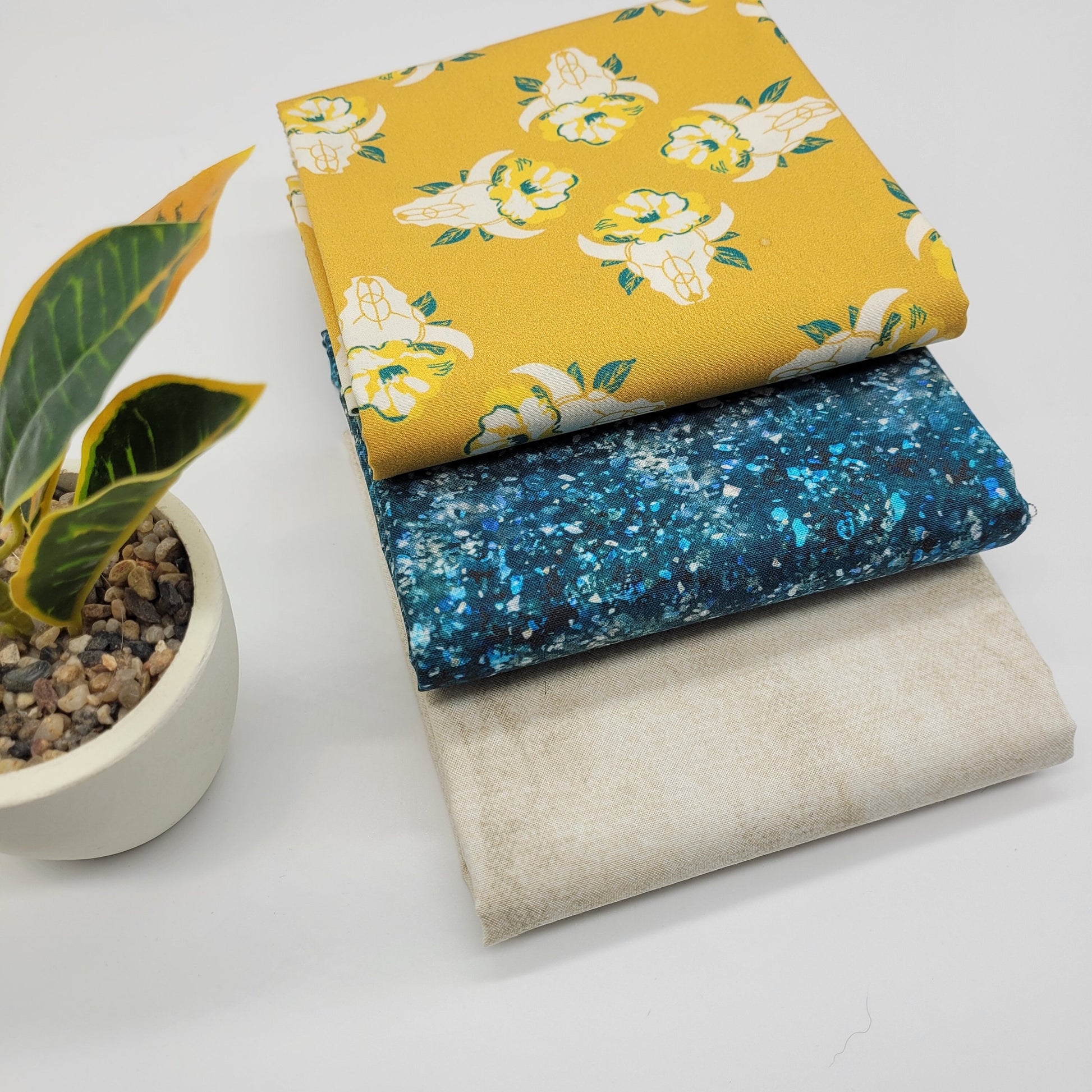 3-Yard Fabric Bundle - 1 Yard of Each of 3 Unique Fabrics -Curated and Specifically Designed for 3-Yard Quilt Patterns- 100% Cotton-104