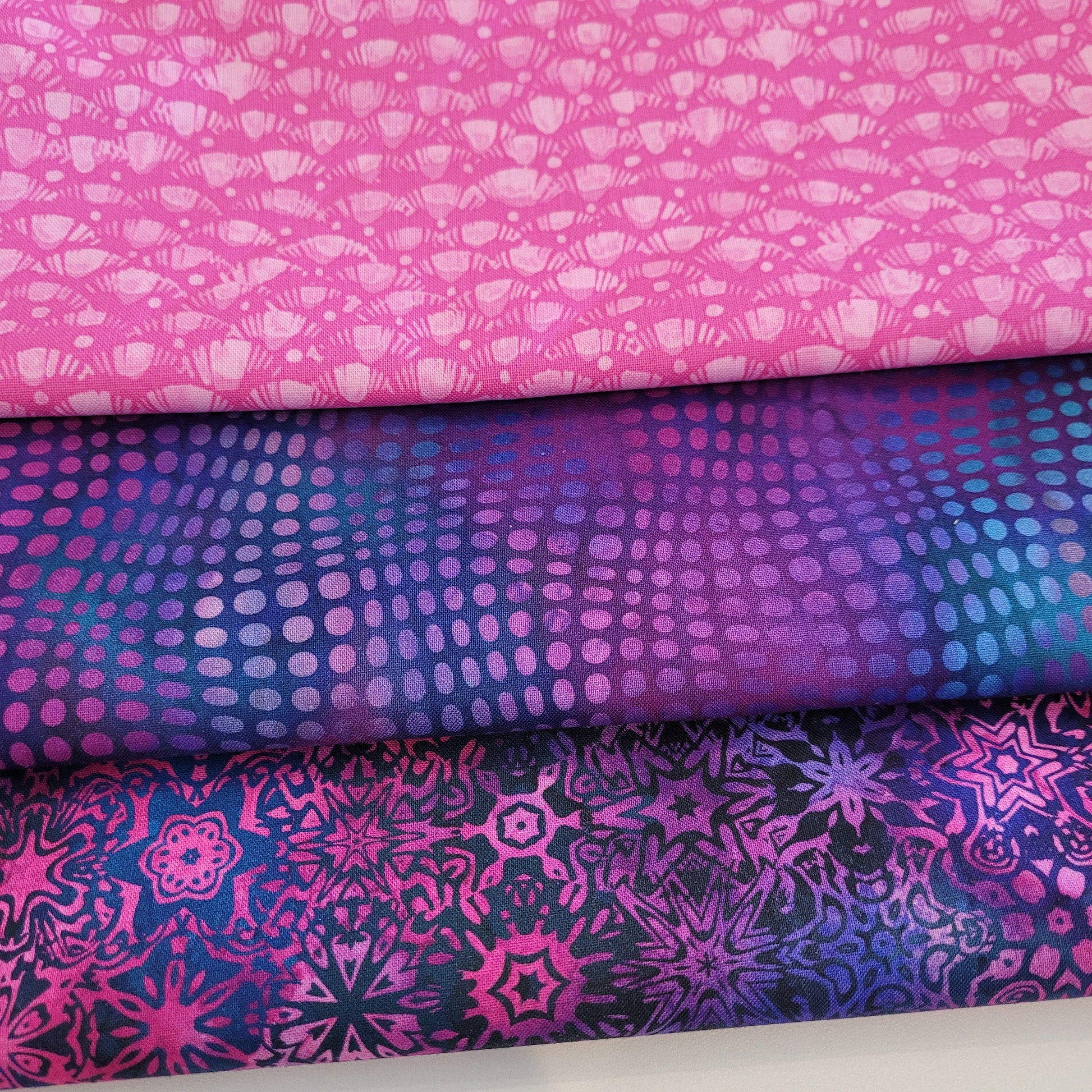 3-Yard Fabric Bundle - 1 Yard of Each of 3 Unique Fabrics -Curated and Specifically Designed for 3-Yard Quilt Patterns- 100% Cotton-58