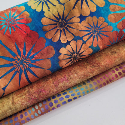 3-Yard Fabric Bundle - 1 Yard of Each of 3 Unique Fabrics -Curated and Specifically Designed for 3-Yard Quilt Patterns- 100% Cotton-73