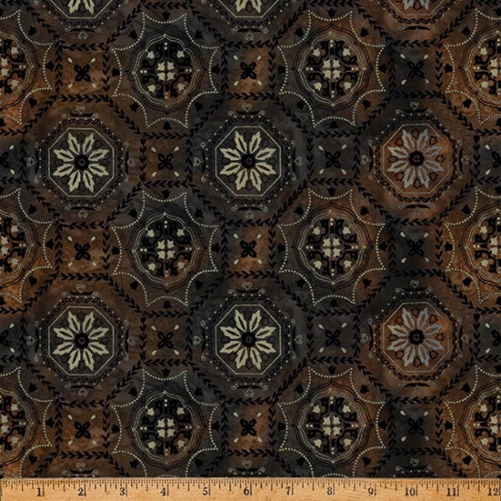 On The Range V5316-A4-Antique-Black Hoffman Digital Print Fabric by THE YARD