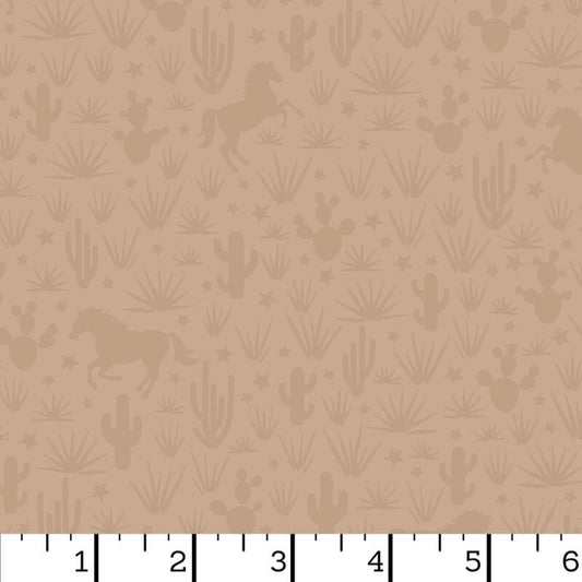 Quiltin' Cowgirls - Western Desert - Scone Beige by THE YARD