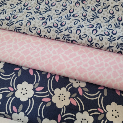 3-Yard Fabric Bundle - 1 Yard of Each of 3 Unique Fabrics -Curated and Specifically Designed for 3-Yard Quilt Patterns- 100% Cotton-59