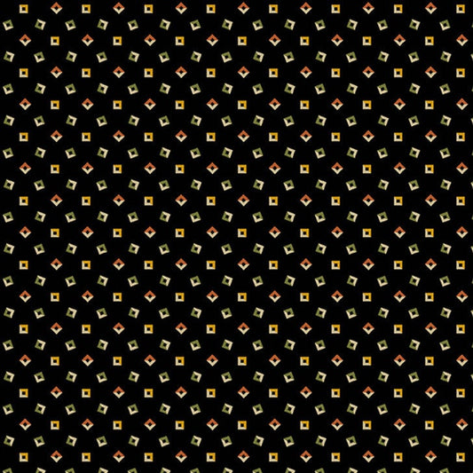 Andover - Autumn Woods - Geo, Black, Fabric by the Yard 2236