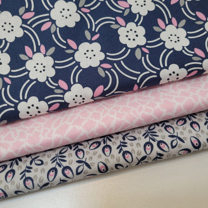 3-Yard Fabric Bundle - 1 Yard of Each of 3 Unique Fabrics -Curated and Specifically Designed for 3-Yard Quilt Patterns- 100% Cotton-59