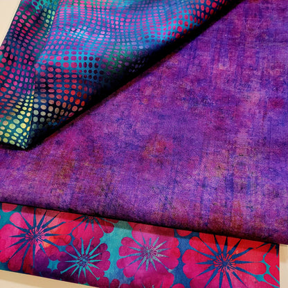 3-Yard Fabric Bundle - 1 Yard of Each of 3 Unique Fabrics -Curated and Specifically Designed for 3-Yard Quilt Patterns- 100% Cotton-55