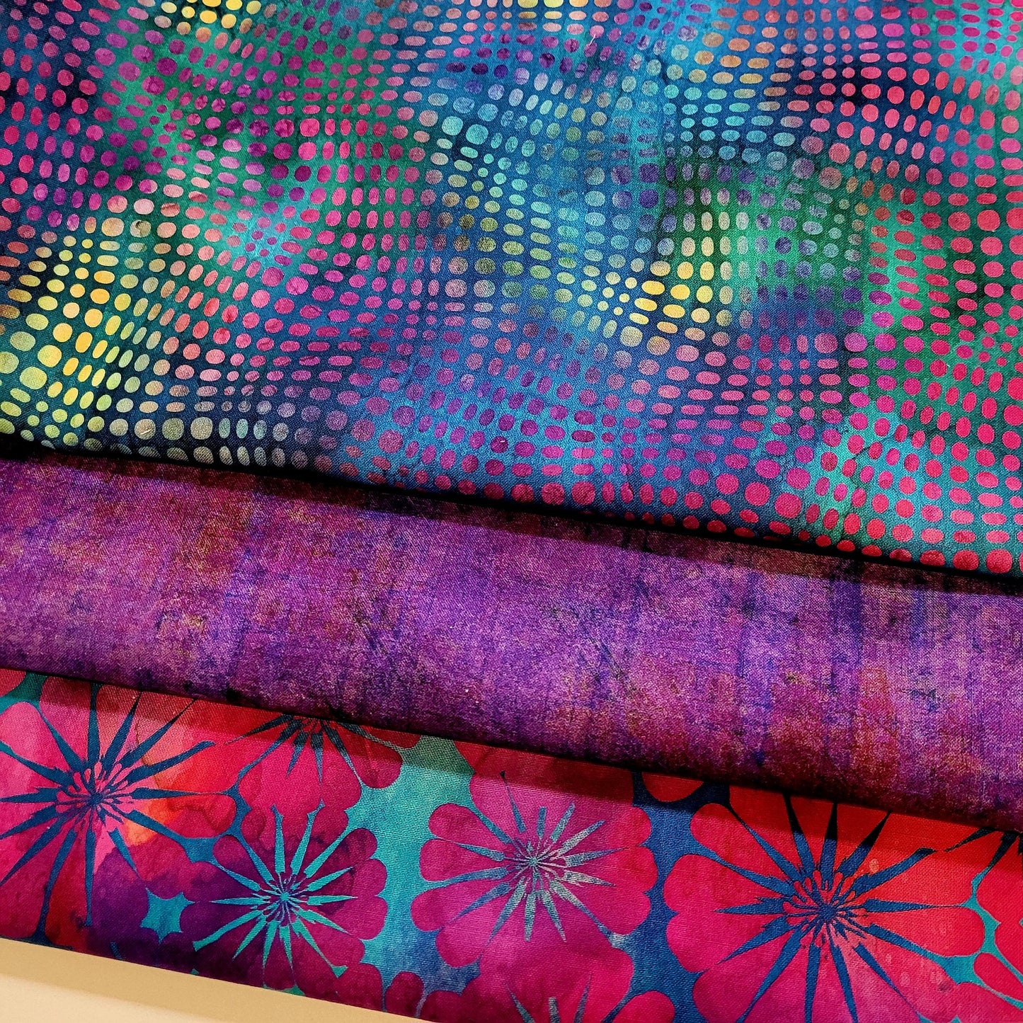 3-Yard Fabric Bundle - 1 Yard of Each of 3 Unique Fabrics -Curated and Specifically Designed for 3-Yard Quilt Patterns- 100% Cotton-55