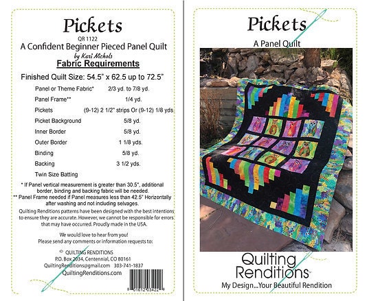 Pickets: a physical pattern by Quilting Renditions