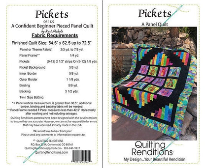 Pickets: a physical pattern by Quilting Renditions