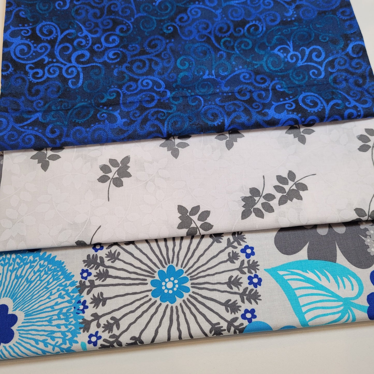 3-Yard Fabric Bundle - 1 Yard of Each of 3 Unique Fabrics -Curated and Specifically Designed for 3-Yard Quilt Patterns- 100% Cotton-22