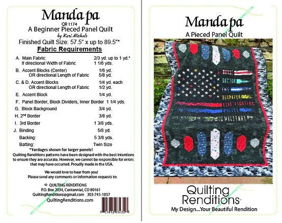 Mandapa: a physical pattern by Quilting Renditions