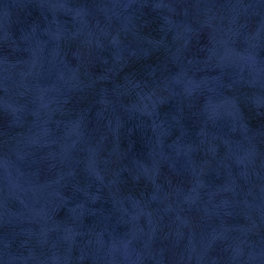 Quilt Backing Fabric 108" Wide Back by the Yard Navy Blue brush strokes #91