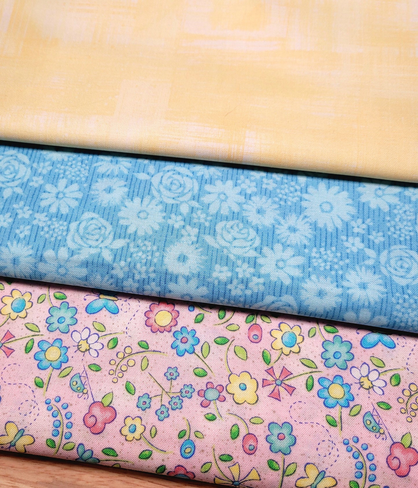 3-Yard Fabric Bundle - 1 Yard of Each of 3 Unique Fabrics -Curated and Specifically Designed for 3-Yard Quilt Patterns- 100% Cotton