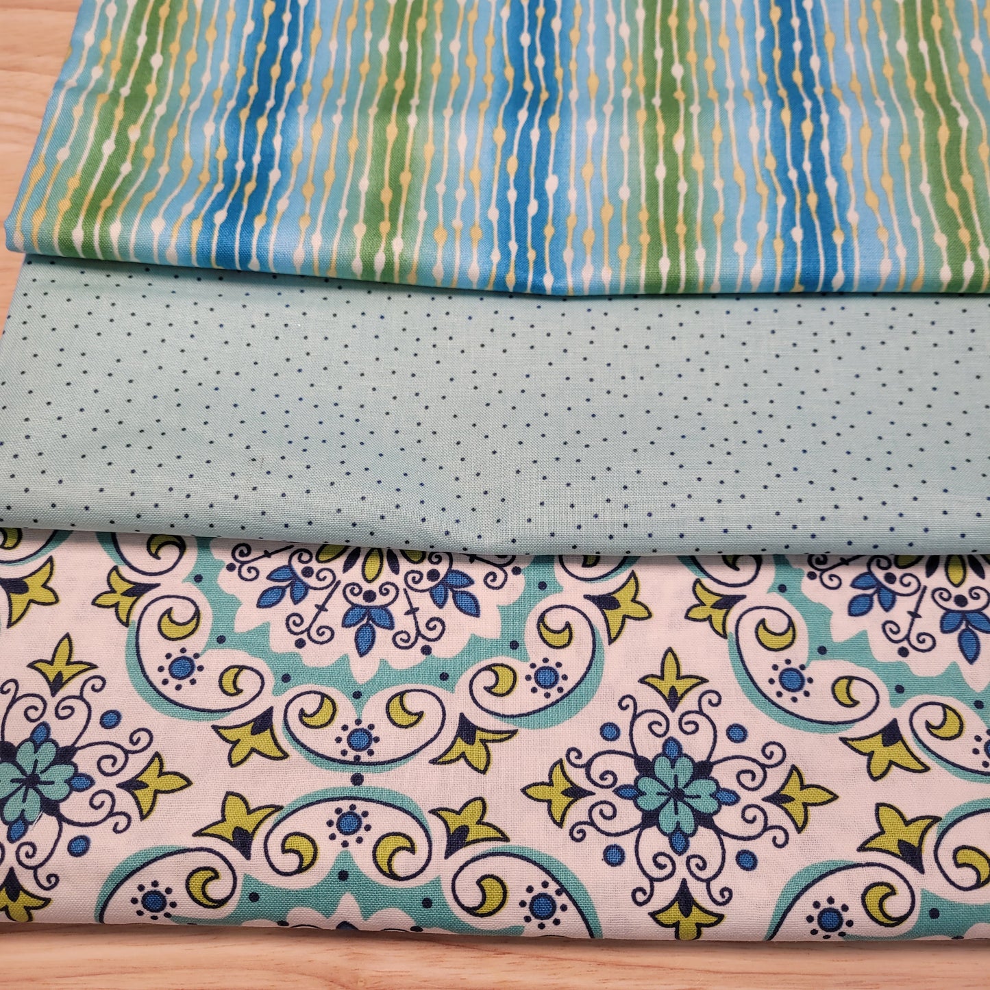 3-Yard Fabric Bundle - 1 Yard of Each of 3 Unique Fabrics -Curated and Specifically Designed for 3-Yard Quilt Patterns- 100% Cotton