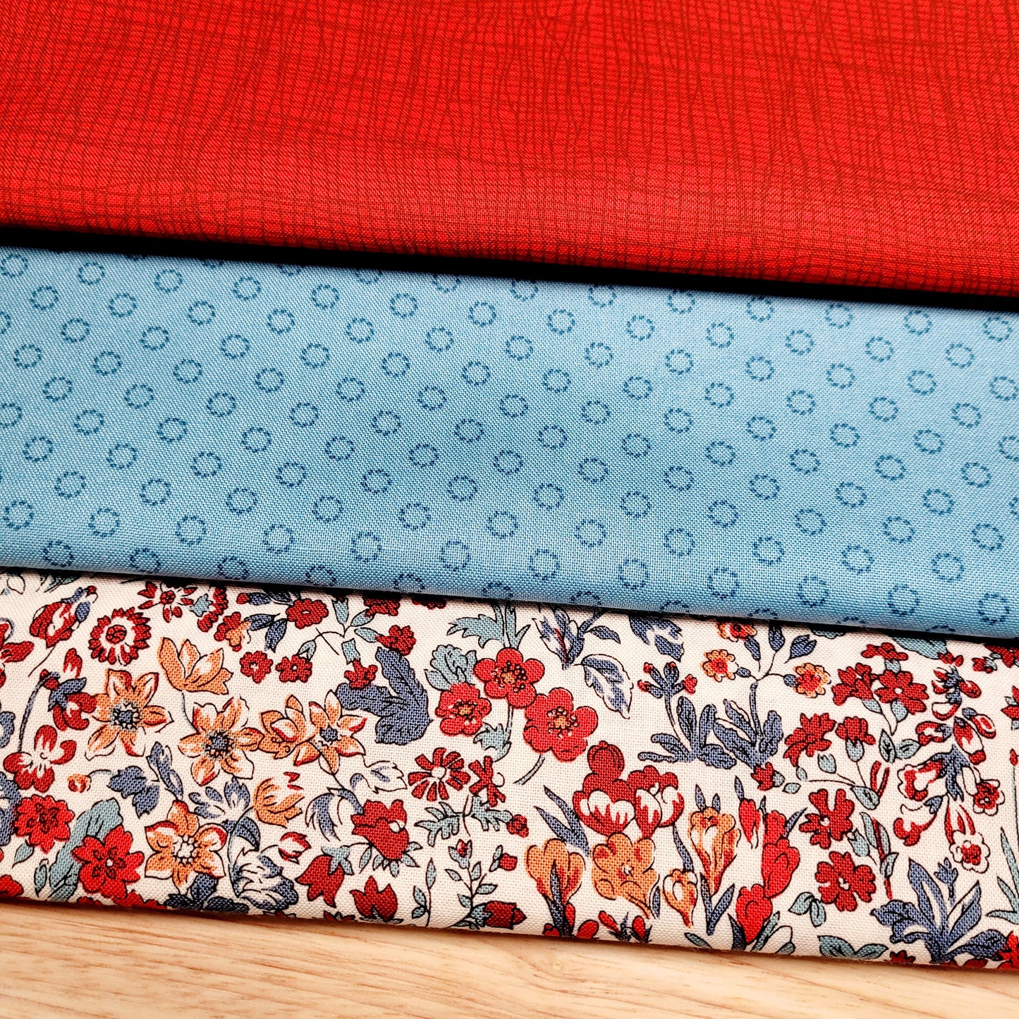 3-Yard Fabric Bundle - 1 Yard of Each of 3 Unique Fabrics -Curated and Specifically Designed for 3-Yard Quilt Patterns- 100% Cotton