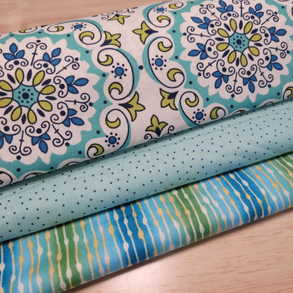 3-Yard Fabric Bundle - 1 Yard of Each of 3 Unique Fabrics -Curated and Specifically Designed for 3-Yard Quilt Patterns- 100% Cotton