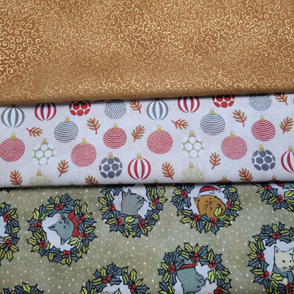 3-Yard Fabric Bundle - 1 Yard of Each of 3 Unique Fabrics -Curated and Specifically Designed for 3-Yard Quilt Patterns- 100% Cotton