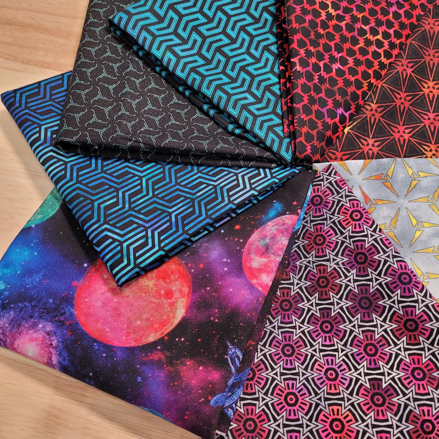 Sci fi - In the Beginning - 8 fat quarter bundle