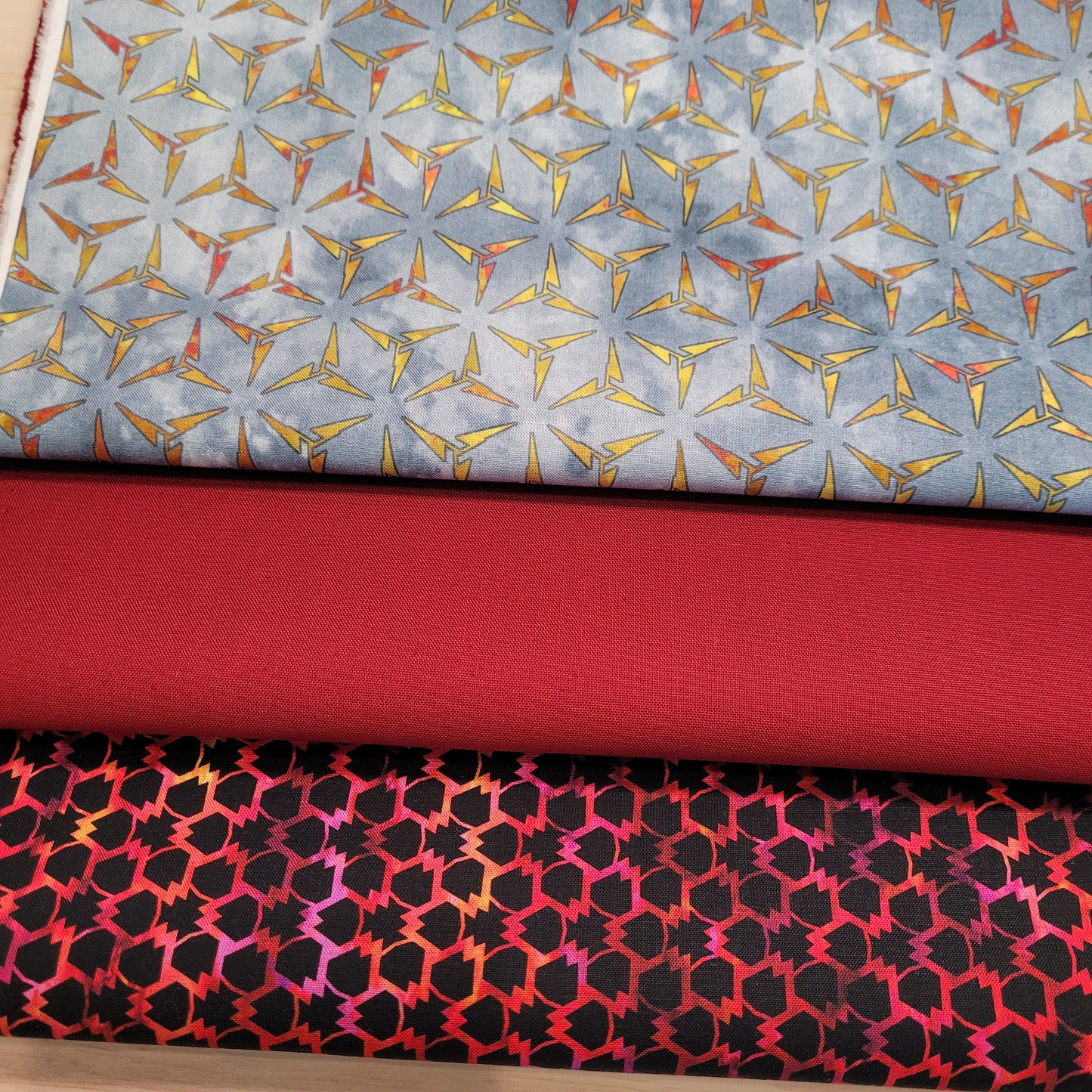 3-Yard Fabric Bundle - 1 Yard of Each of 3 Unique Fabrics -Curated and Specifically Designed for 3-Yard Quilt Patterns- 100% Cotton