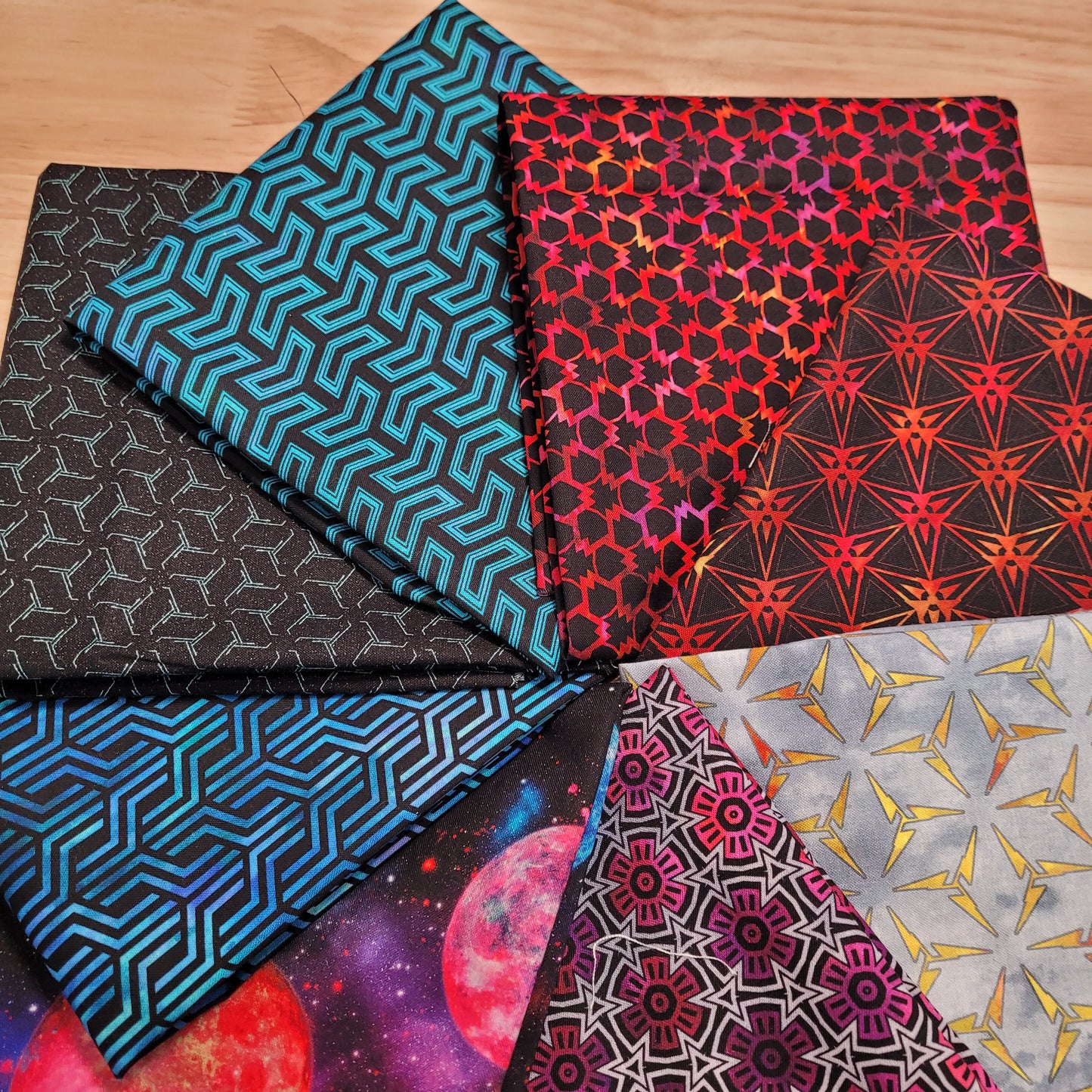 Sci fi - In the Beginning - 8 fat quarter bundle