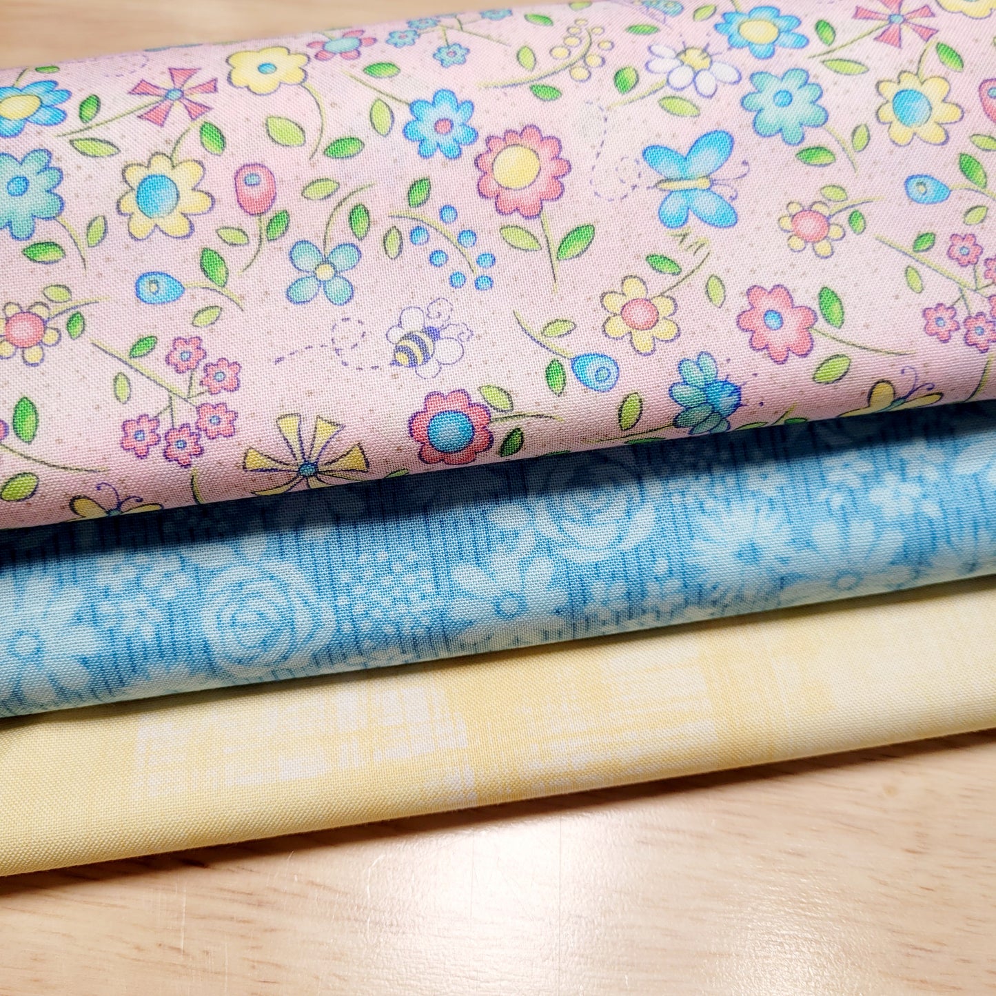 3-Yard Fabric Bundle - 1 Yard of Each of 3 Unique Fabrics -Curated and Specifically Designed for 3-Yard Quilt Patterns- 100% Cotton