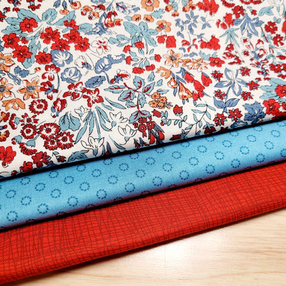 3-Yard Fabric Bundle - 1 Yard of Each of 3 Unique Fabrics -Curated and Specifically Designed for 3-Yard Quilt Patterns- 100% Cotton Stitched by Jessi Rose